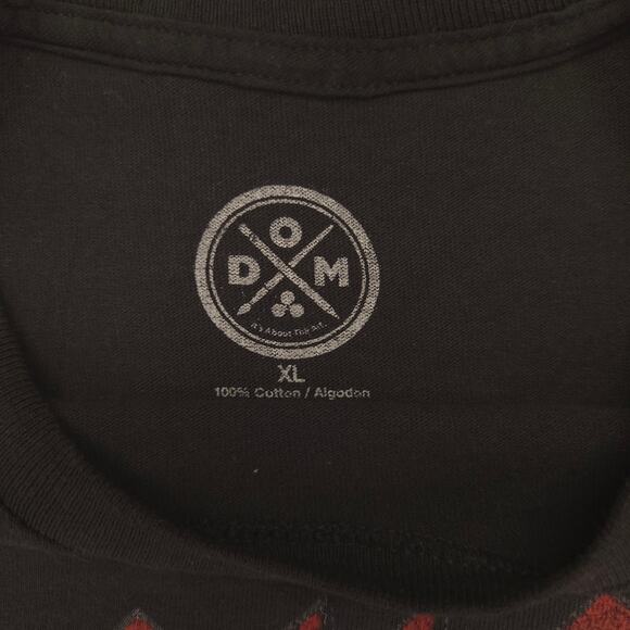 DOM Back Off Graphic Short Sleeve T Shirt Mens Size Extra Large XL Black - Picture 3 of 9